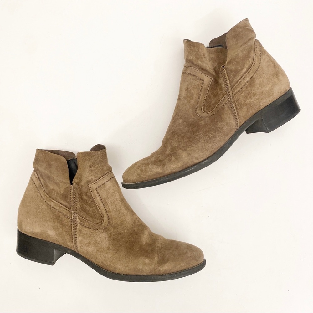 Paul Green || Boston Suede Ankle‎ Bootie Beige Tan UK 5.5 US 8